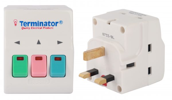 3 Way Multi Adaptor With Individual Colour Switches