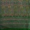 Indian Vintage Printed Silk Fabric Craft Orange Saree