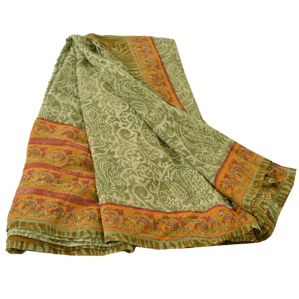 Pure Georgette Silk Printed Sari Craft Fabric Saree