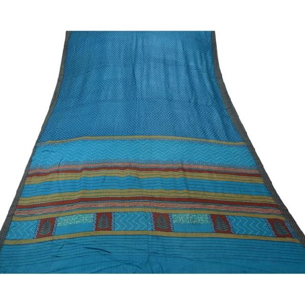 5.5 m (separate blouse piece) Festive Wear Yellow Handloom Cotton Silk  Woolen Work Saree, With Blouse Piece