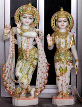 Marble Radha Krishna Statue