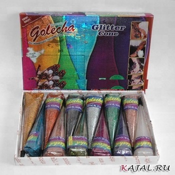 Glitter Henna Cones for shining and glittery experience