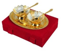 Silver Gold Bowl Gift set for Wedding