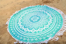 Round Beach Hippie Throw Yoga Mat, Pattern : Printed