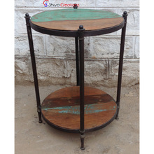 Iron Wooden Accent End Table, for Commercial, Feature : Handmade, Eco-friendly