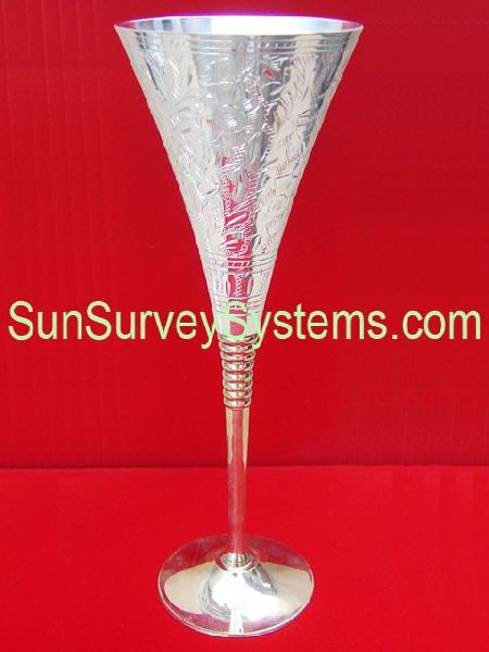 Customised MUGS GLASS GOBLETS Silver Plated
