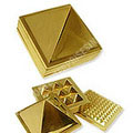 Crystal Pyramid Brass Metal
