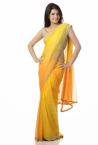 Plain Georgette Saree (PT-366), Feature : Comfortable, Easily Washable, Impeccable Finish