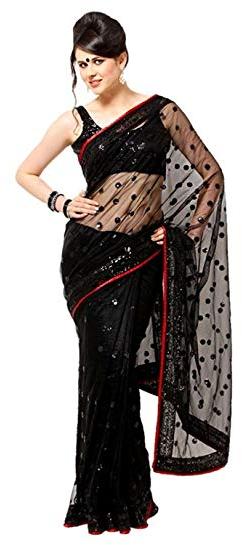 Net Saree (PT-110), for Comfortable, Fine Finish, Impeccable Finish, Pattern : Embroidered, Printed