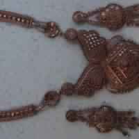 Handmade Copper Jewelry Long Necklace Set