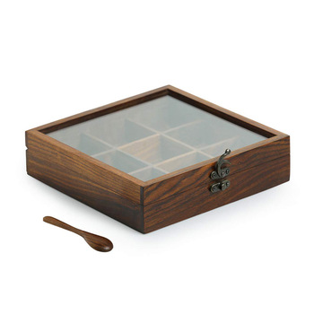 wooden spice box