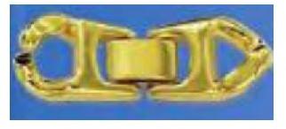 Gold Layered X-LG CURB CLASP Chain Locks