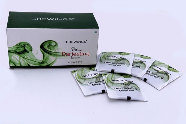 Green Tea Bags Clear Darjeeling