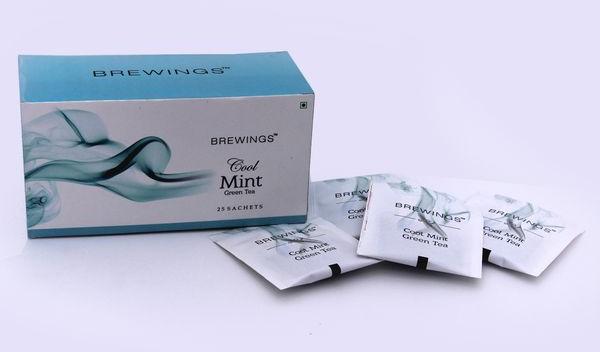 Green Tea Bags With Mint Flavour