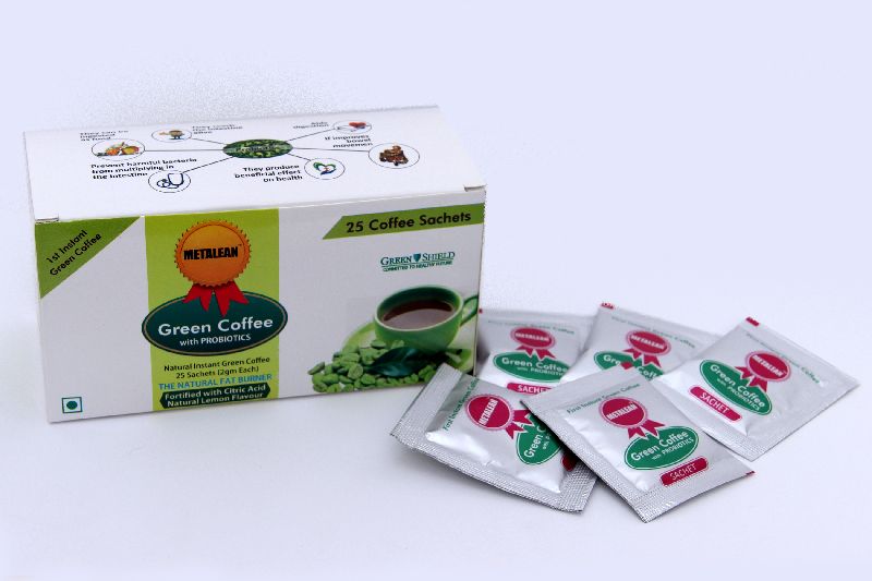 Metalean Green Coffee With Lemon Flavour, Packaging Type : Pouch