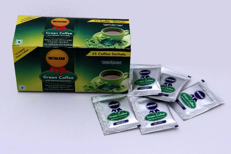 Metalean Green Coffee With Natural Sweetner, Packaging Type : Pouch