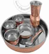 Copper Traditional Kitchen Thali/Dinner