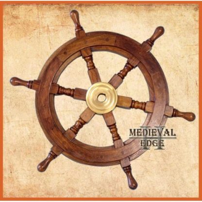 Wooden ship wheel 15 inch