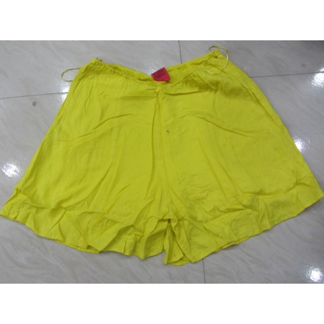 Solid Yellow Shorts for Women