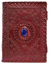 Stone Embossed Leather Cover Journal, Color : Color