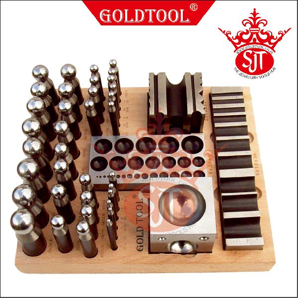 40 Pieces Dapping Punch Set With Domming Block