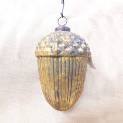 Christmas Tree Decorative Gold Glass Pincone Hanging Bauble