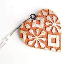 Heart shape Abstract Printing Christmas Tree Decorative Hanging Ornament