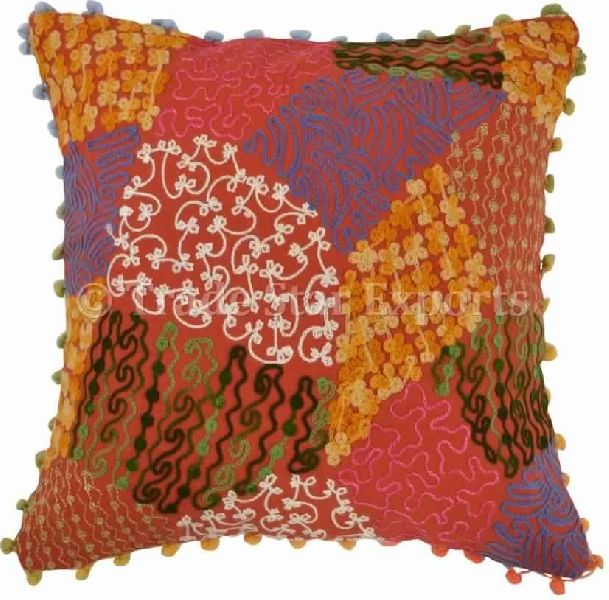 Indian Pom Pom Pillow