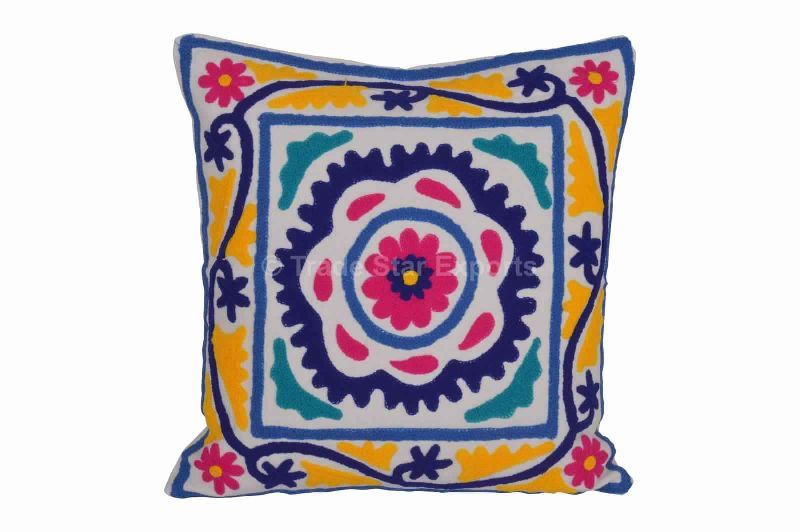 Indian Suzani Emroidery Cushion Cover