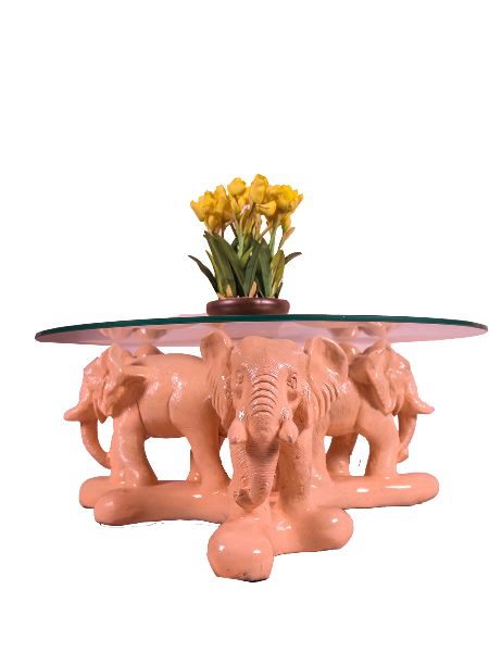 Center Table With 3-Pair Elephant