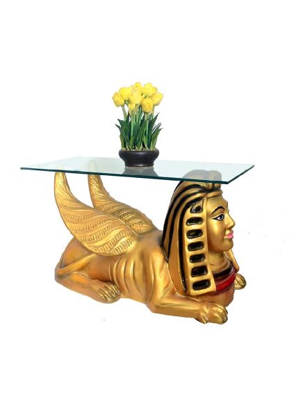 Egyptian Sphinx Lion Statue Table