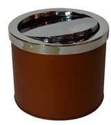 Copper Dustbin with Stainless steel swing top.