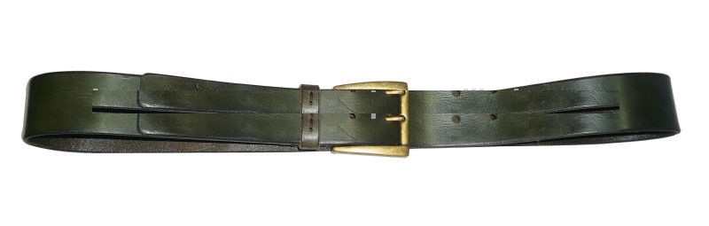 Pure Leather Belt Olive Green Color Latest Fashion Designer