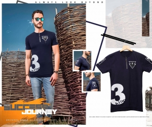 Black Timber Ribbed Mens Tshirts