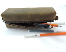 Buffalo Vintage Leather Square Pencil Case