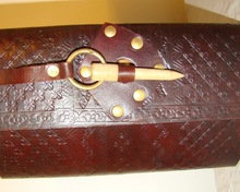 Genuine Leather Designer Handmade Writing Journal, Color : Brown