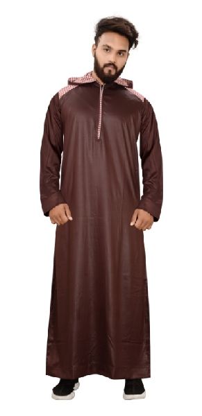 Justkartit Rust Brown Color Premium Imported Quality Polyester Hood Style Kurtas