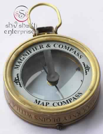 Brass Map Compass