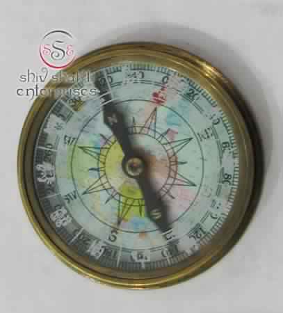 Colored Directional Antique Compass