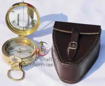 Compass W Brown Leather Cover