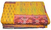 Ramdev Handicrafts Patch Work patola silk saree Kantha Quilt, Technics : Handmade