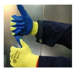Half Finger Yellow Knitted Gloves, Size : 8-9