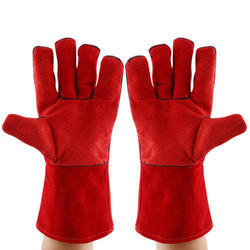 Plain Leather Welding Hand Gloves, Feature : Easy To Wear, Heat Resistant