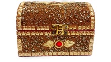 Handmade Decorative Embroidery Jewellery Box, for Home Decoration