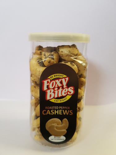 Foxy Bites Roasted Pepper Cashews Nuts, Certification : FSSAI Certified