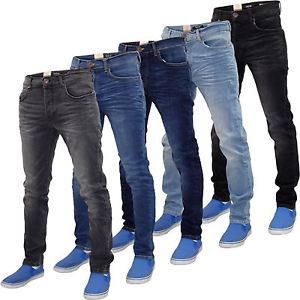 Mens Casual Denim Jeans, for Anti Wrinkle, Anti-Shrink, Technics : Washed