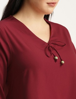 Full Sleeve Burgundy Cotton Top, Feature : Anti-pilling, Eco-Friendly