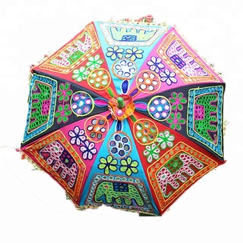 Rajasthani Sun Cotton Banjara Work Umbrella