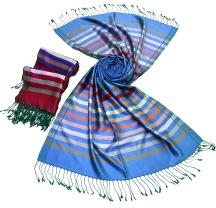 Benedetto striped silk wool scarves, Style : Dobby