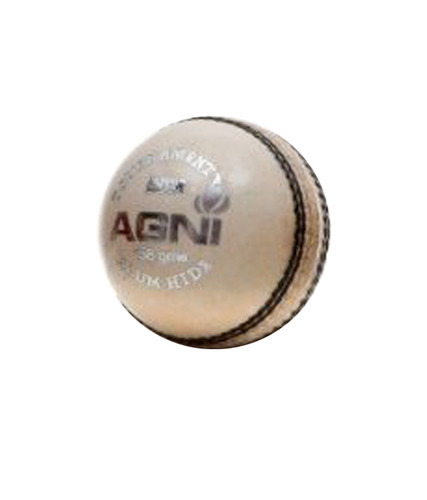 BDM Agni White Cricket Leather Ball, Inside material : Air Dried Inner Core